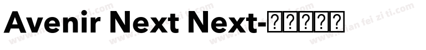 Avenir Next Next字体转换